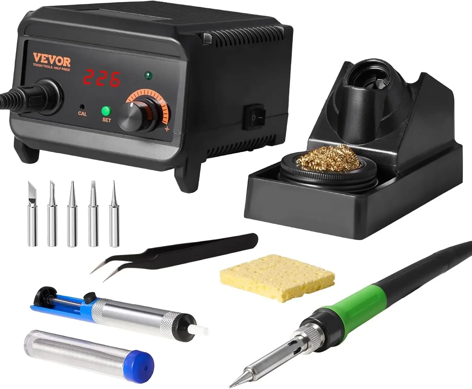 

75W Digital Display Soldering Station Kit, 122°F- 932°F Temp Control & Built-in Transformer, Auto Standby & Sleep Mode
