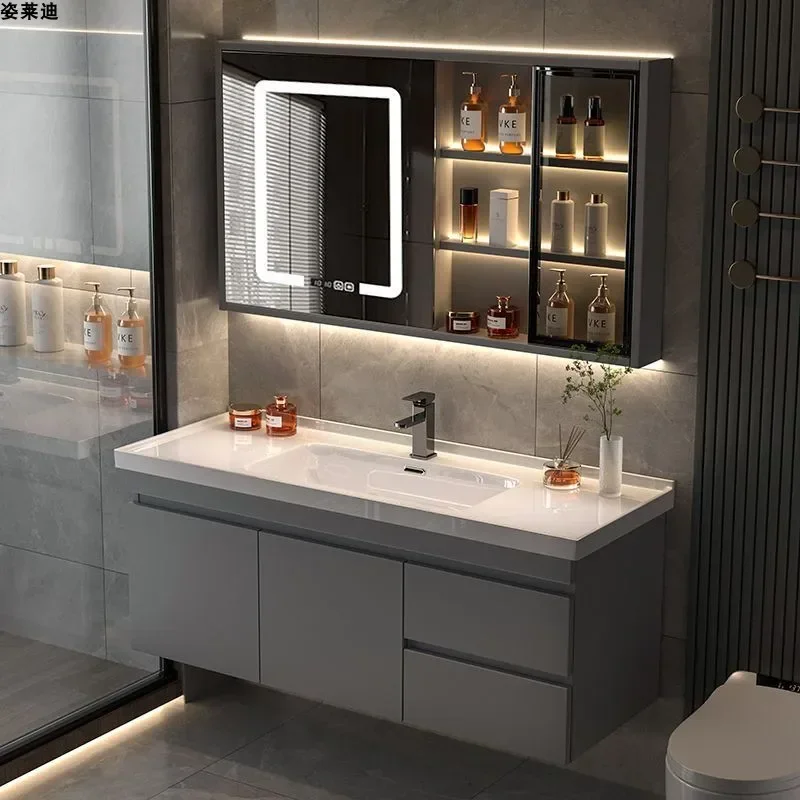 

Bathroom Cabinets Double Washbasin Corner Storage Wardrobe Luxury Sink Base Mueble Lavabo Saving Kit Mirrors Kitchen Furniture