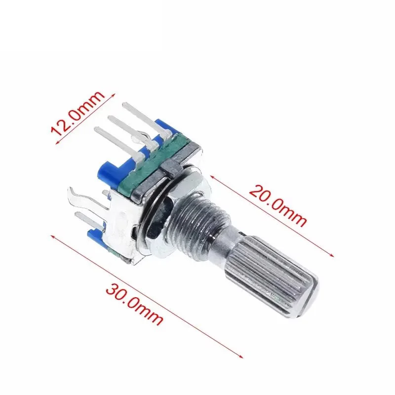 1PCS EC11 rotary encoder vertical acoustic digital potentiometer with switch half shaft with a plum handle 20mm15mm5 feet