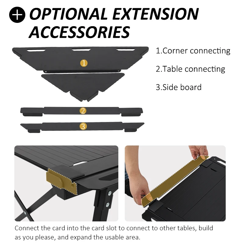 New Arrival Outdoor Grill Table 5 Unit Aluminum IGT Table Portable Ultralight Aluminum Alloy Korea Camping Bbq Table