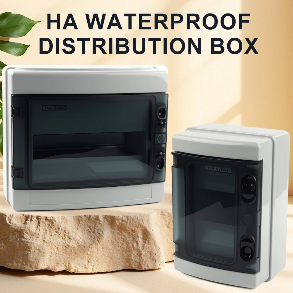 

Waterproof HA Series Outdoor Electrical Junction Box 4/8/12/18/24 Way Plastic Enclosure Switch Box PV System Distribution Box