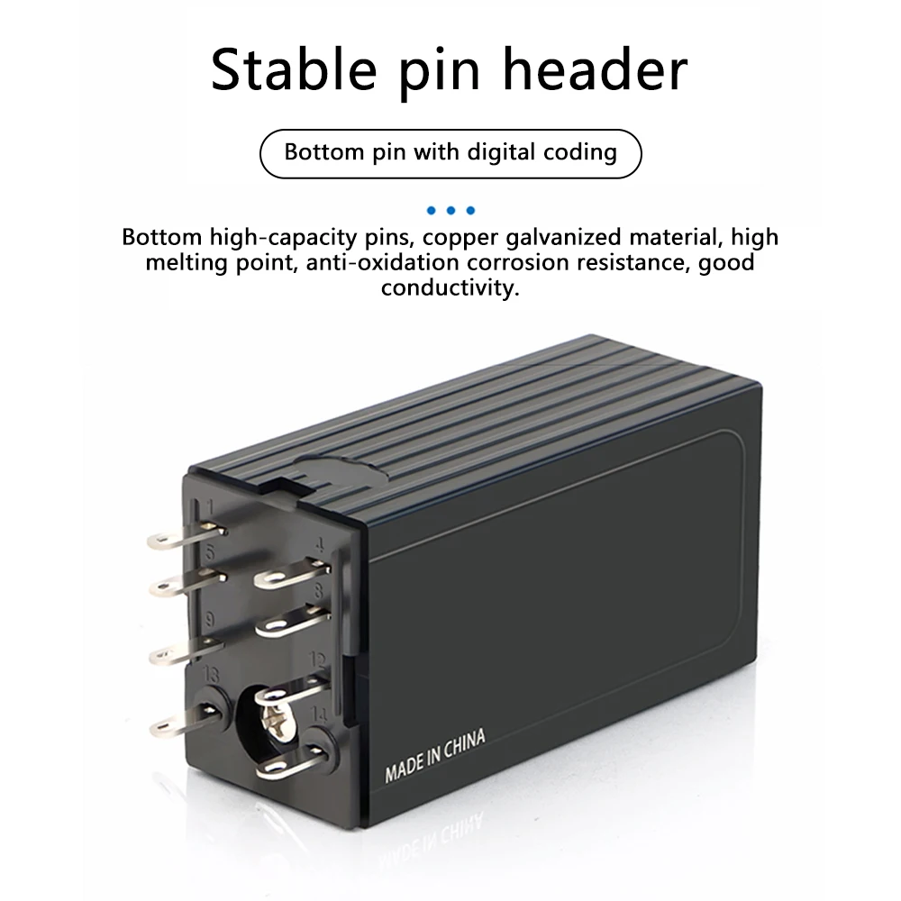 Picture 5: H3Y Digital Display Delay Relay DC12V 24V AC220V Electronic Time Relay with Base Socket LCD Power-on Delay Controller Timer Rela