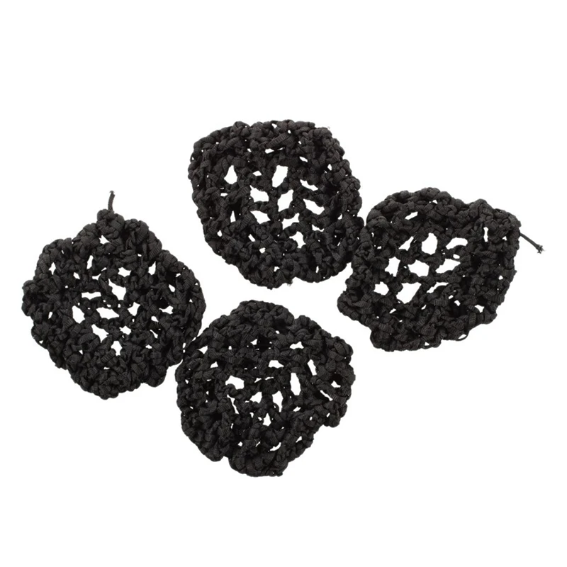 

Hotel Waitress Elastic Nylon Black Snood Net Ballet Bun Hair Covers Ornament 12 Pcs