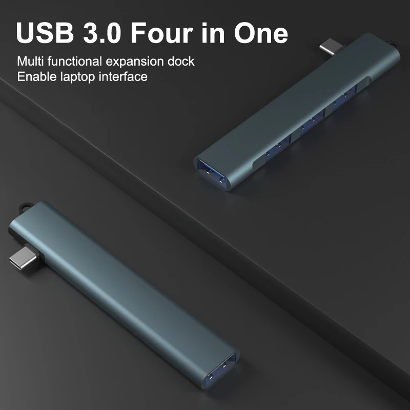 Универсальный компактный USB-концентратор 4 в 1, мини-док-станция USB2.0/USB3.0 PD, высокоскоростной USB-концентратор для портативных компьютеров, аксессуары