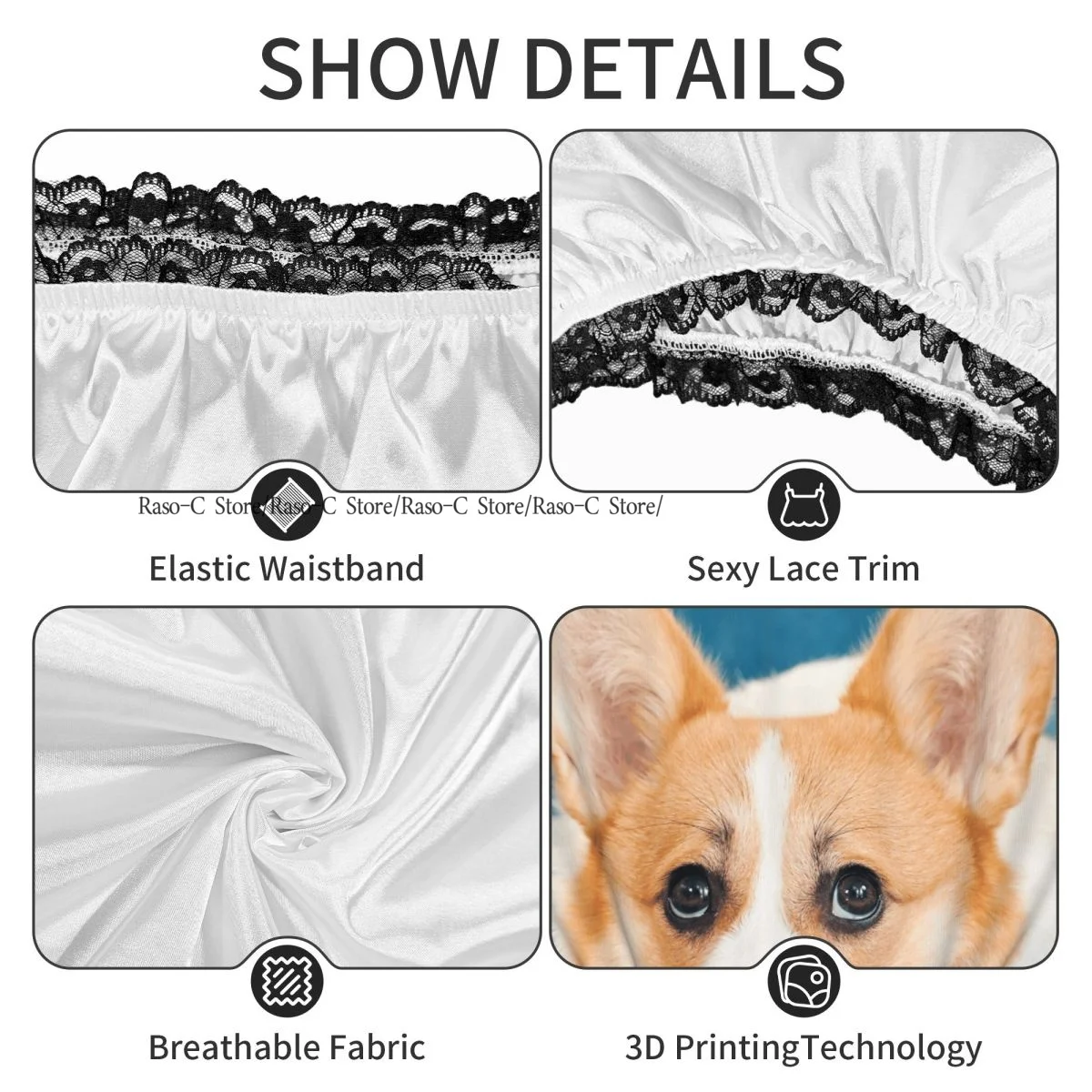 Funny Gag Granny Underwear Corgi Dog Surprise Gift view 4
