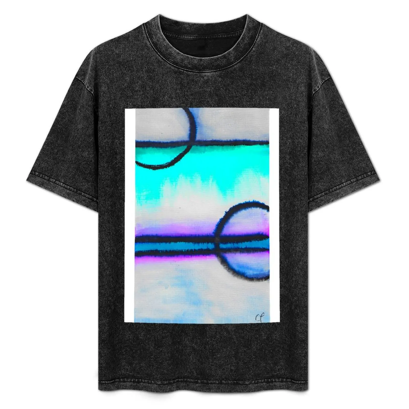 

Calming Circles T-Shirt Soft Casual Short Sleeve Cotton Tee