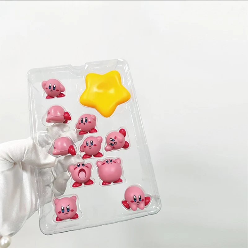 11 sztuk/zestaw Mini Kirby zabawki figurki akcji Kawaii gwiazda Kirby gry przygodowe z figurka Anime PVC prezent urodzinowy dla dzieci