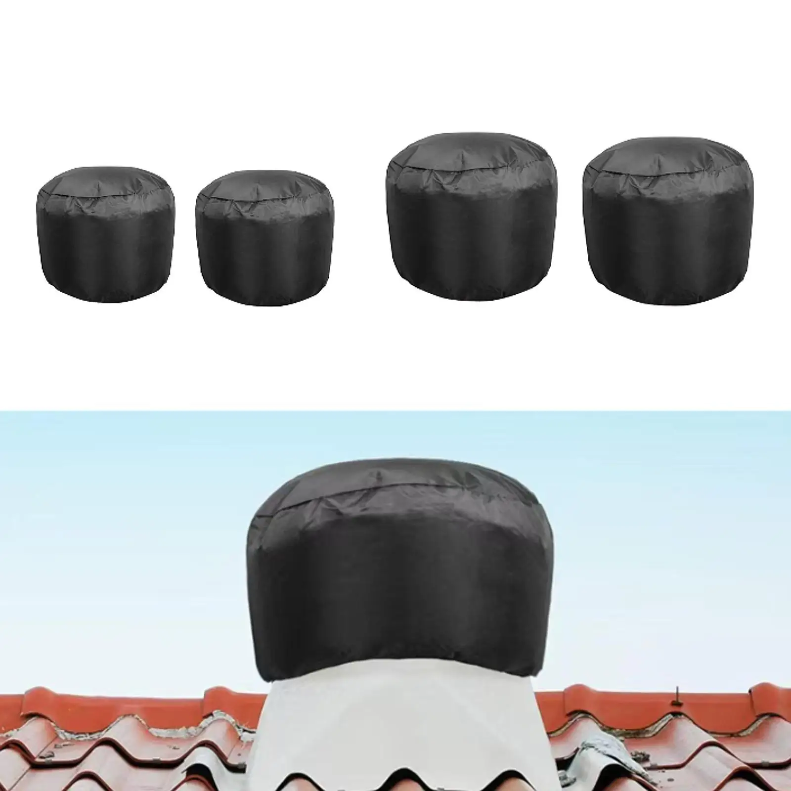 

Черный защитный чехол из оксфордской ткани для вентиляционной турбины на крыше, пылезащитный, теплоизоляционный, для домашней ветровой турбины на чердаке