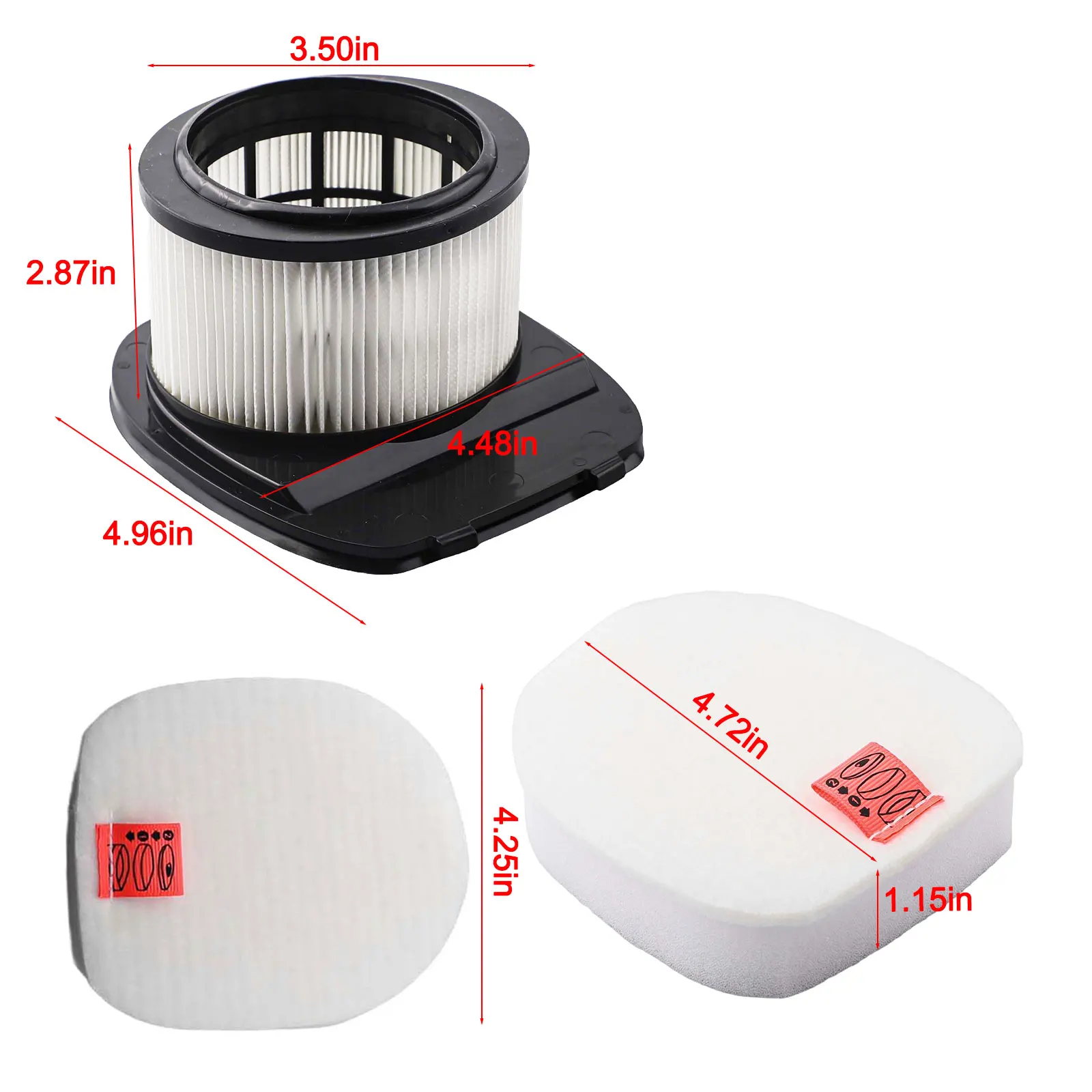 Replacement HEPA and Foam Filters for Shark Cordless Vacuums Compatible with Multiple Models Including IZ252UK