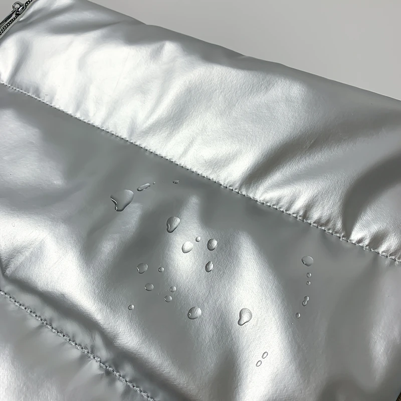 Übergroße lässige Reisetasche für Frauen wasserdichte Nylon gepolsterte Einkaufstasche geste ppte Baumwolle Raum Handtasche Messenger Mode Paar Tasche – Detail 18