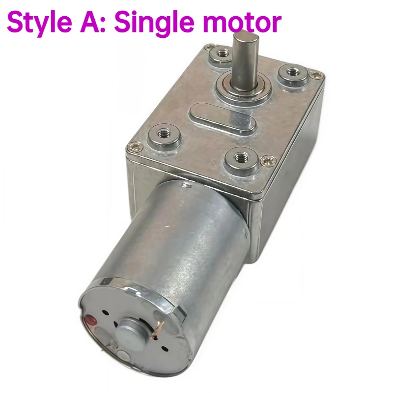 Miniature DC worm gear reducer motor 4632-370, featuring high torque and adjustable speed with controller and bracket