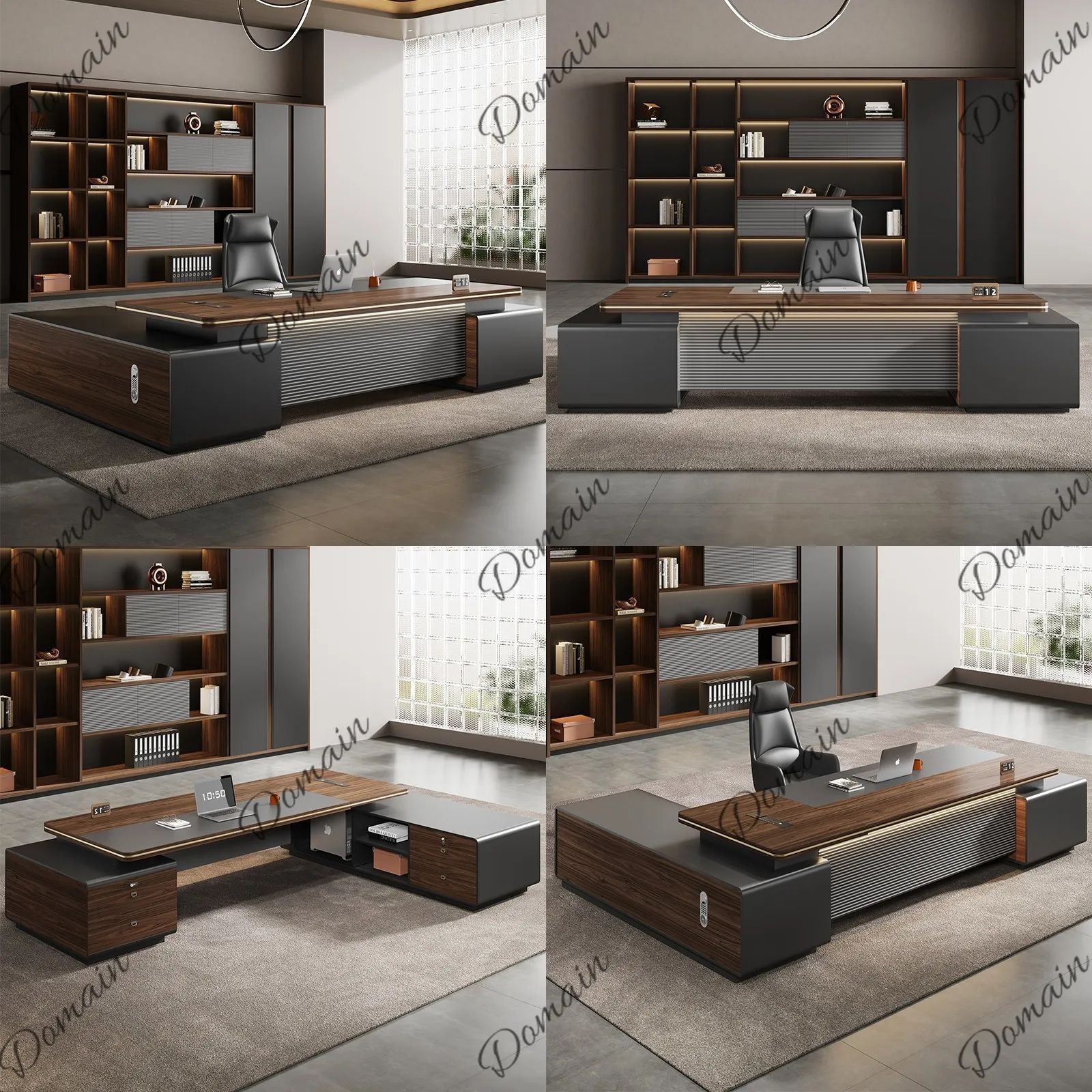 Modern Executive Office Desk & Chair Set Single Luxury Manager Table Furniture