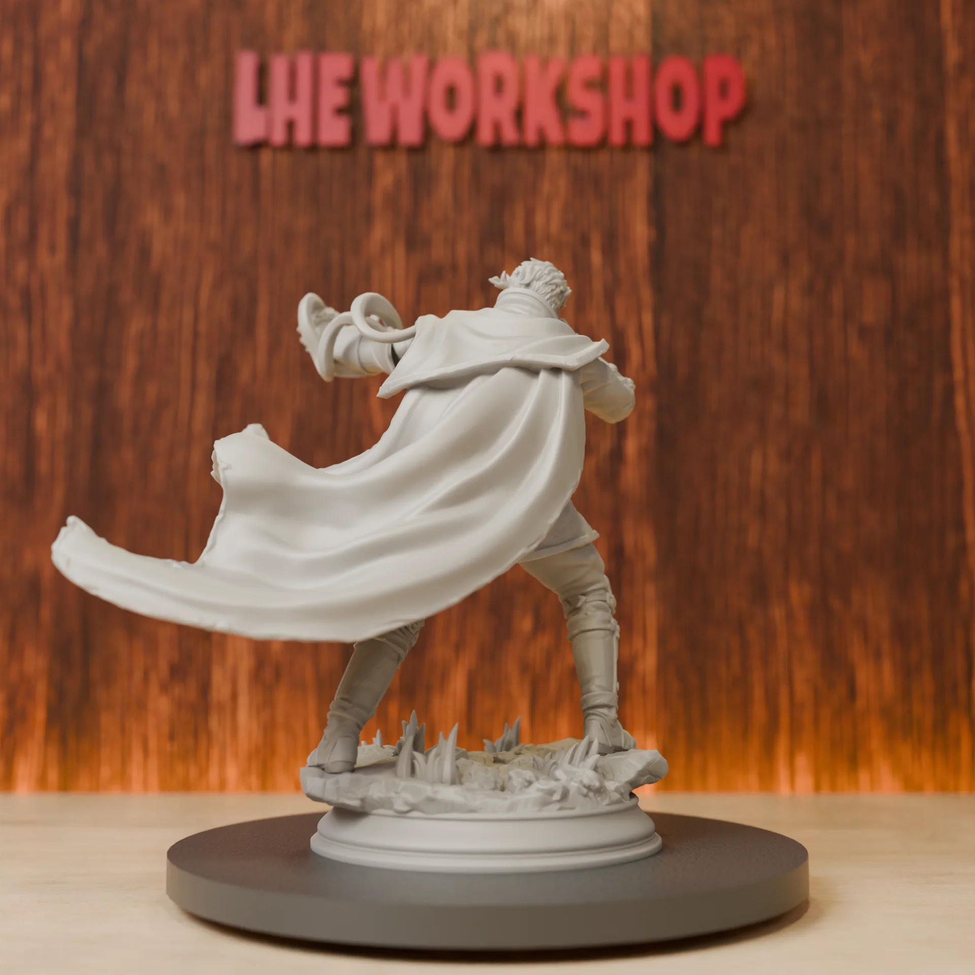 Half-Elf Warlock Miniatures | 28mm-75mm | Resin 3D Printed DND Pathfinder Mini | Unpainted Grey