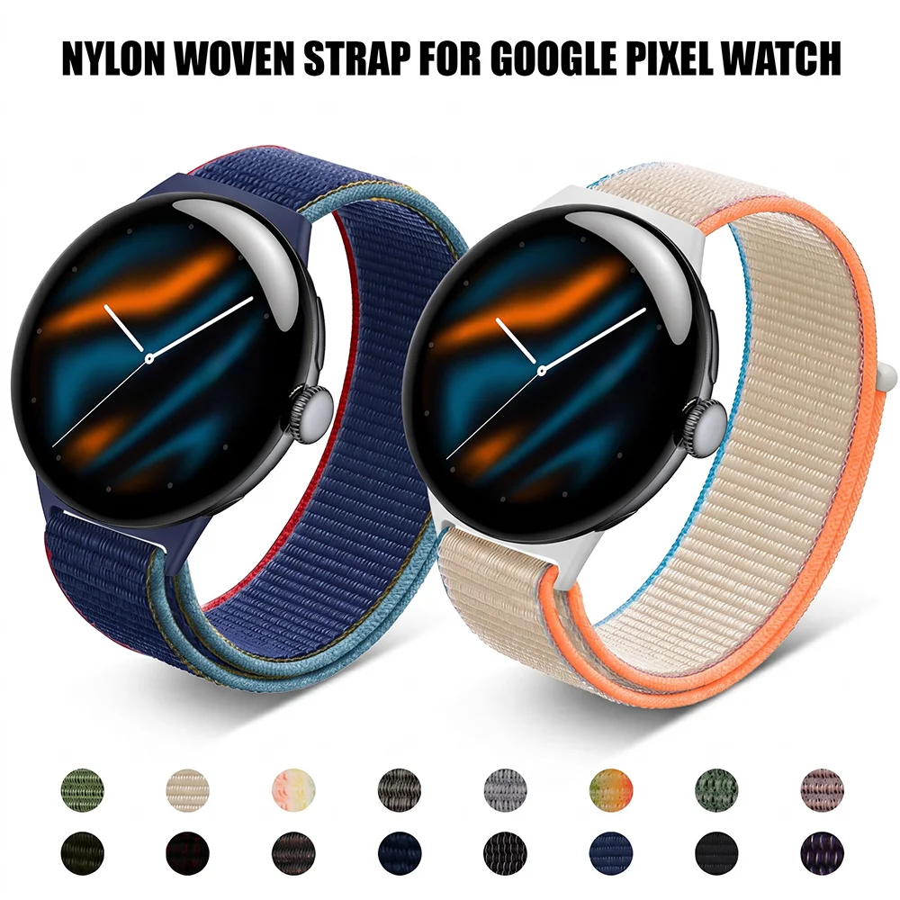 Nylon Loop Band for Google Pixel Watch 5 4 3 45mm Adjustable Sport Strap for Pixel 5 45mm Replace Bracelet Belt Woman Man Correa