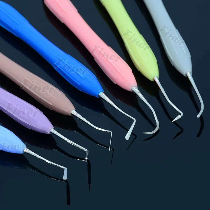 Dental Resin Spatulas 7pcs Silicon Composite Resin Filler Instruments Kit  for Dental Aesthetic Restoration Dentistry Tool