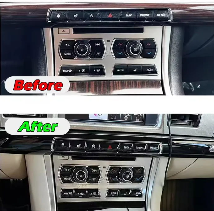 The best original car-style car Black button protection patch Sticker for jaguar XF X250 2008 2009 2010 2011 2012 2013 2014 2015