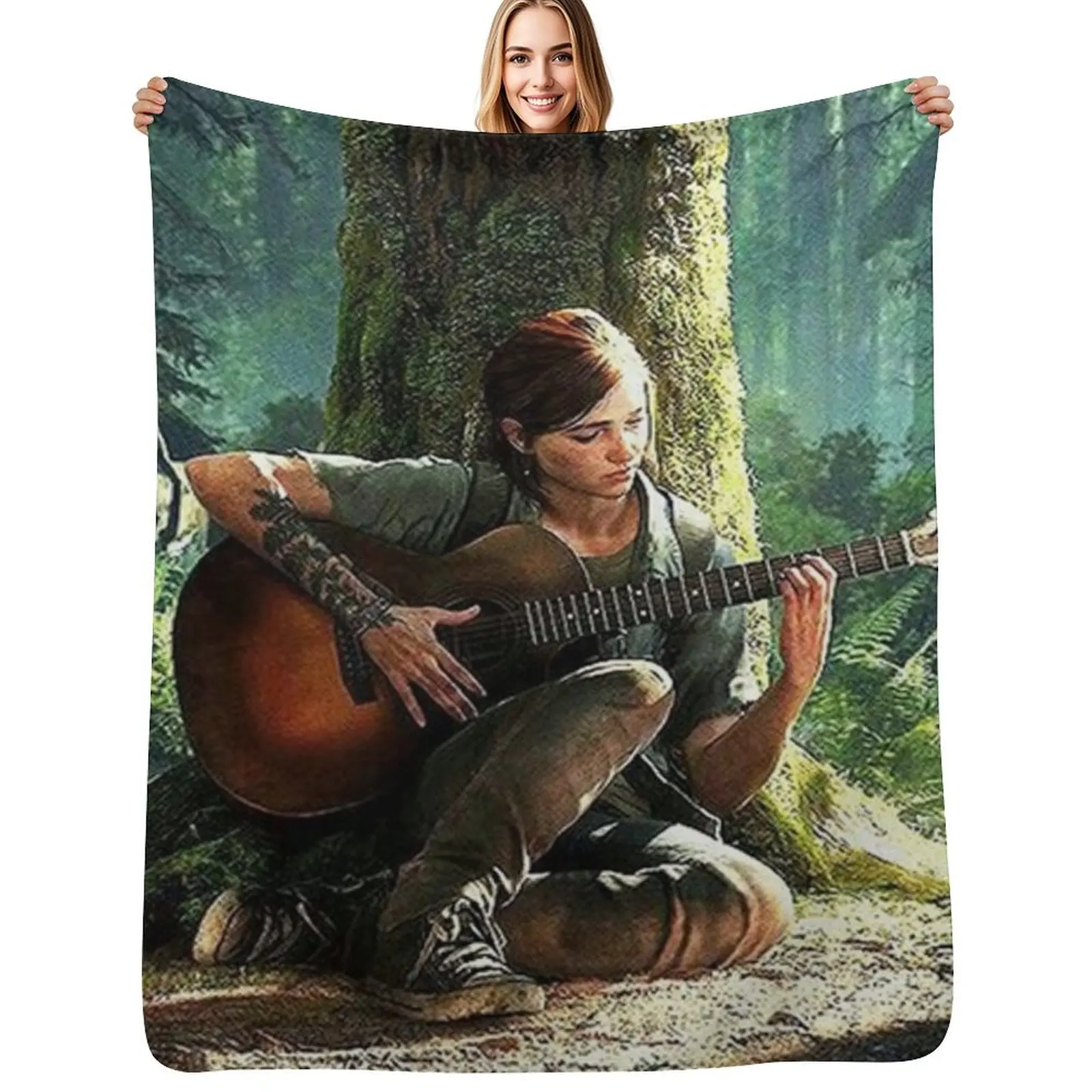 Ellie Guitar Throw Blanket For Decorative Sofa Bed covers Baby wednesday Blanket
