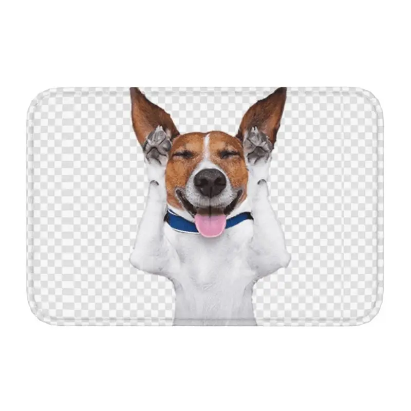 Funny Dog Jack Russell Terrier Front Door Mat Anti-Slip Indoor Waterproof Pet Doormat Kitchen Balcony Entrance Rug Carpet