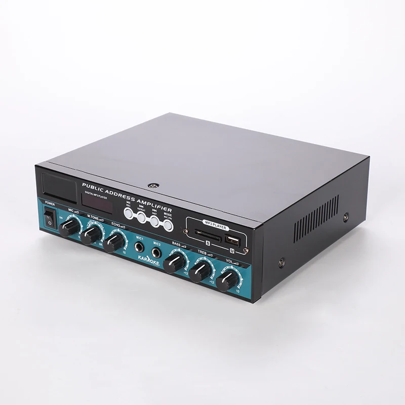 Audio Mini  Amplifier with 2-channel Microphone Input 60w