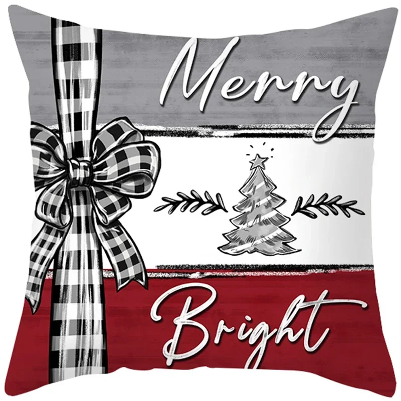 E5 45cm Christmas Sofa Pillow Cover Pillowcase 2024 Christmas Decorations Xmas Home Decorations Christmas New Year Decorations