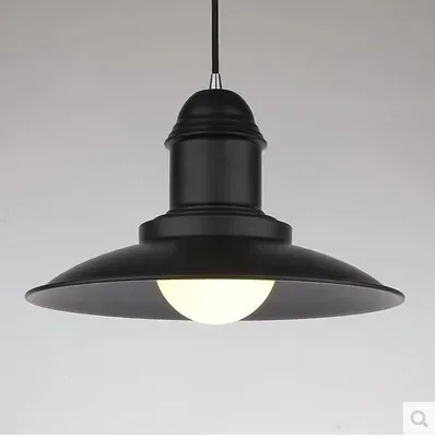 Loft Nordic industrial designer chandelier bar restaurant retro black wrought iron chandelier single head lid