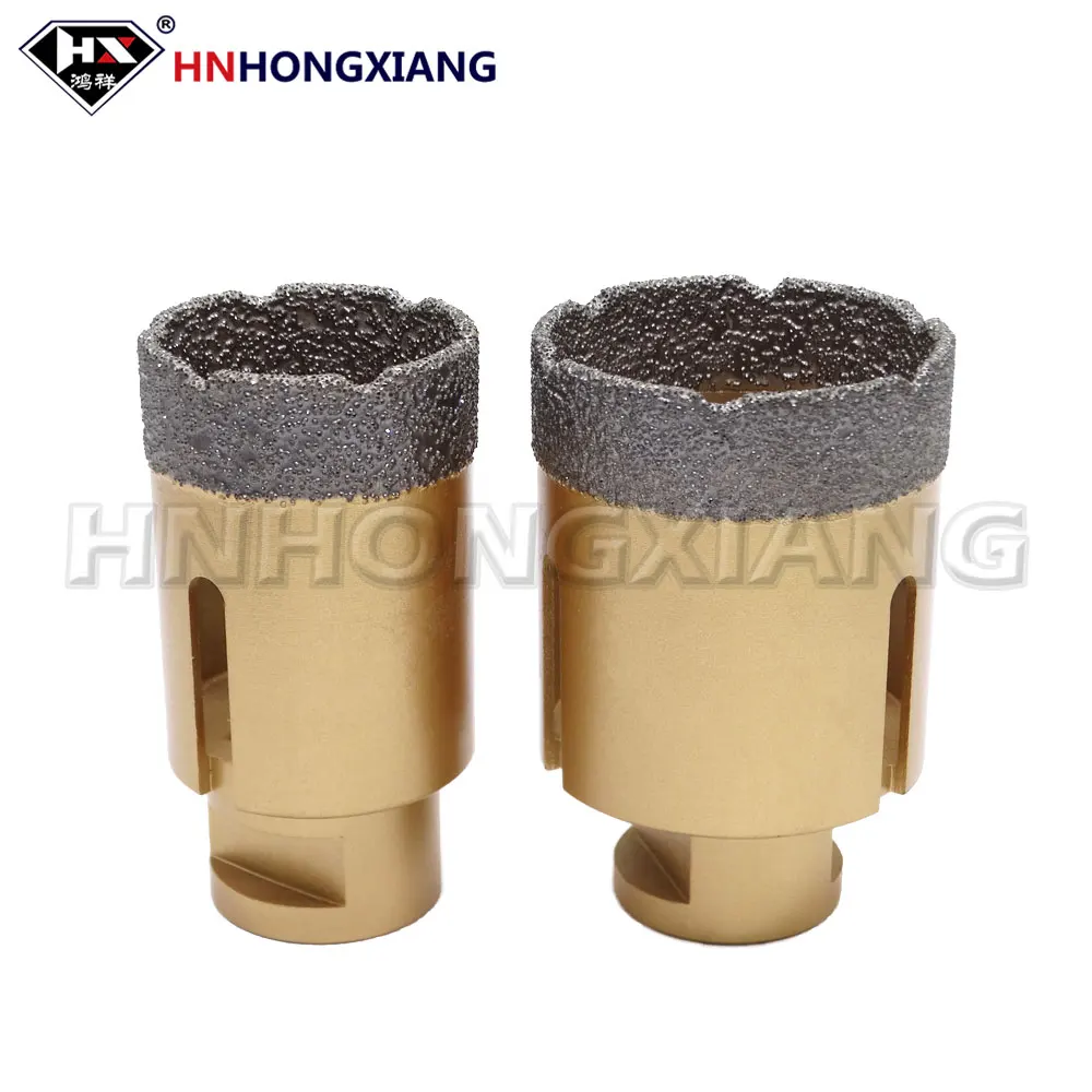 Diamond Brazed Core Dry Drill Bit For Porcelain Tiles Marble Glass Granite Hole Cup Saw Cutter Accessories Cutting