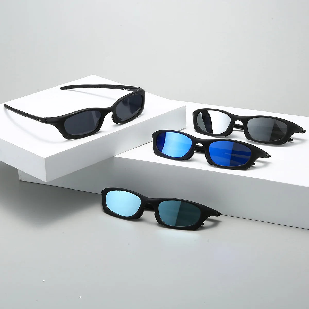 Black Frame Square Polarized Sunglasses UV400 Outdoor Sports Cycling Sun Glasses Unisex Driving Fishing Eyewear Shades