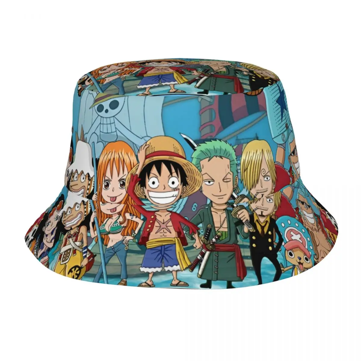 Women Men Bucket Hat One Piece Journey To The Final Island Spring Headwear Hiking Fishing Fisherman Cap Bob Hat Dropshipping