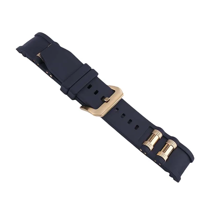 Men\'s watch strap accessories compatible for Invicta Russian Professional Diver rubber watch band metal particle bracelet 26mm