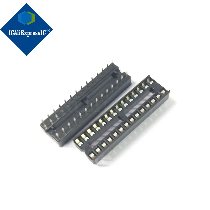 IC 소켓 통합 블록 인라인 DIP 단일 칩 마이크로 컴퓨터 칩 플랫 풋 베이스 서브 28P, 좁은 10 개