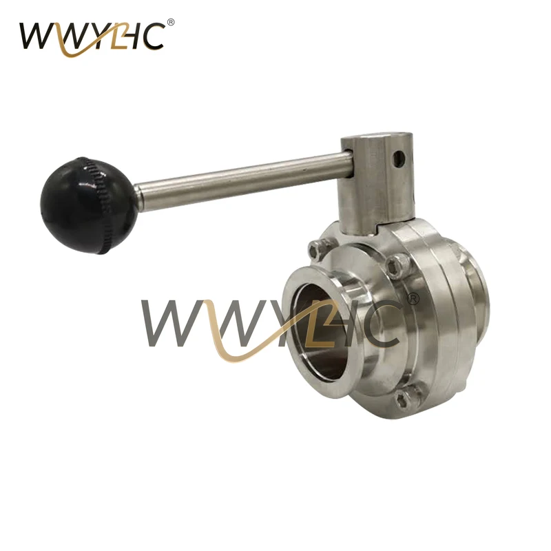 304 Stainless Steel KF16/KF25/KF40/KF50 Vacuum Manual Butterfly Valve, Flow Cut‑off Controller