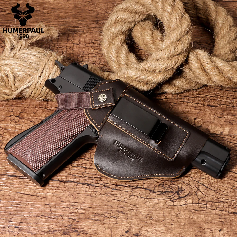 Oil Leather Universal Tactical Gun Holster for Airsoft Pistol Right/Left IWB/OWB Concealed Carry Glock Gun Accessories