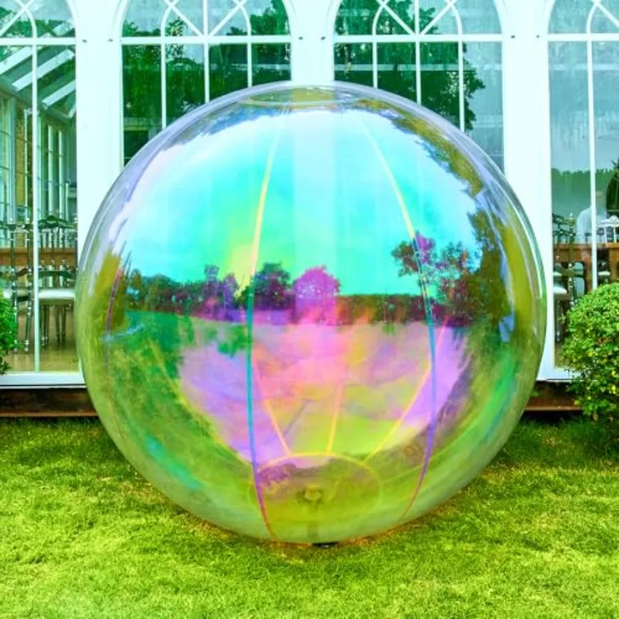 

Inflatable Mirror Ball Reusable Large Shinny Mirror Ball with Electric Pump for Wedding Party Concerts Stage Decoration Iridesc