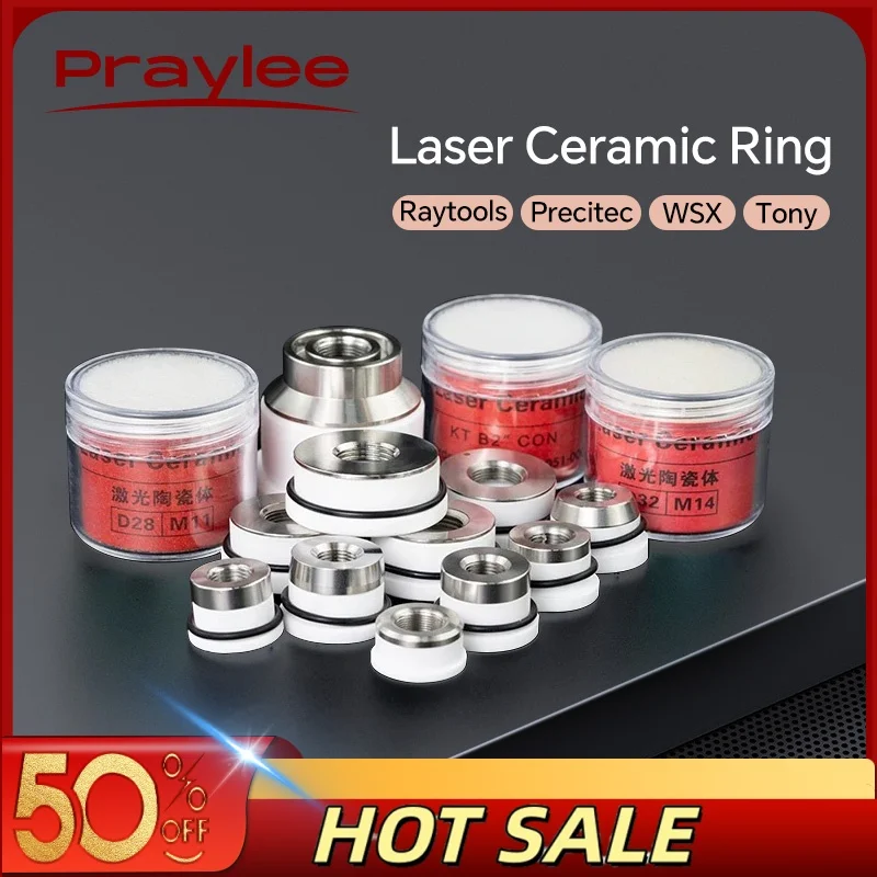 Raytools Laser Ceramic Holder Ring D28 M11 D32 M14 Raytools Ceramic Nozzle Holder Precitec WSX Laser Head Ceramic Ring