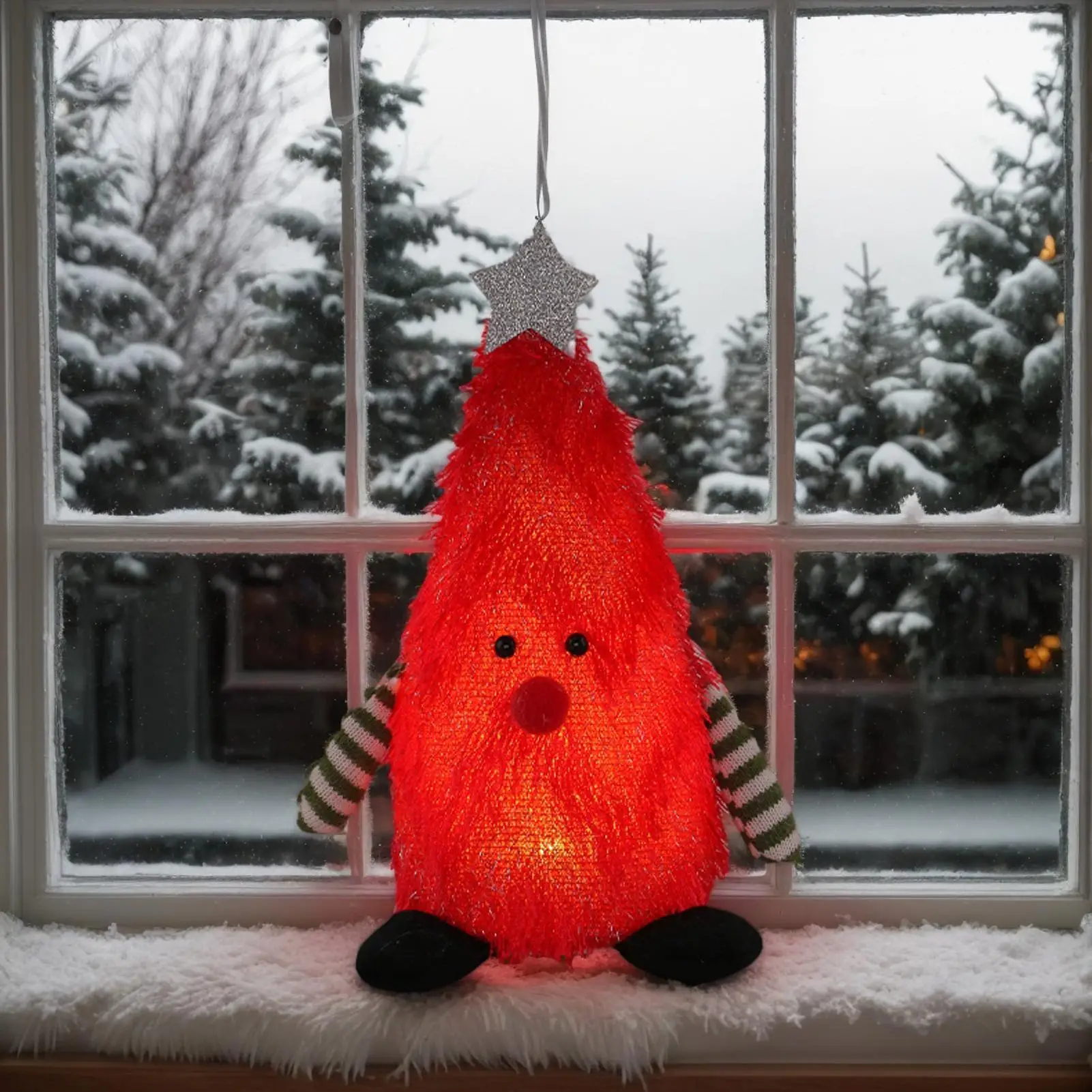 ライトアップクリスマス人形 かわいいライトアップクリスマス人形 ホリデー屋内マントル装飾 パーティーオフィス教室用のイルミネーションフィギュア