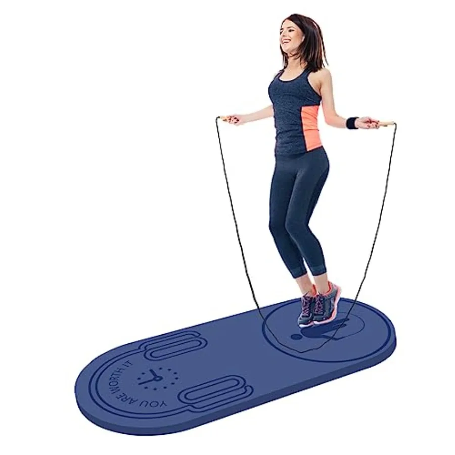 

8/20/30mm Jump Rope Mat Fitness Exercise Mat Durable Non-Slip Workout Mats with Jump Rope and Carrying Bag for Home Gym Floorin