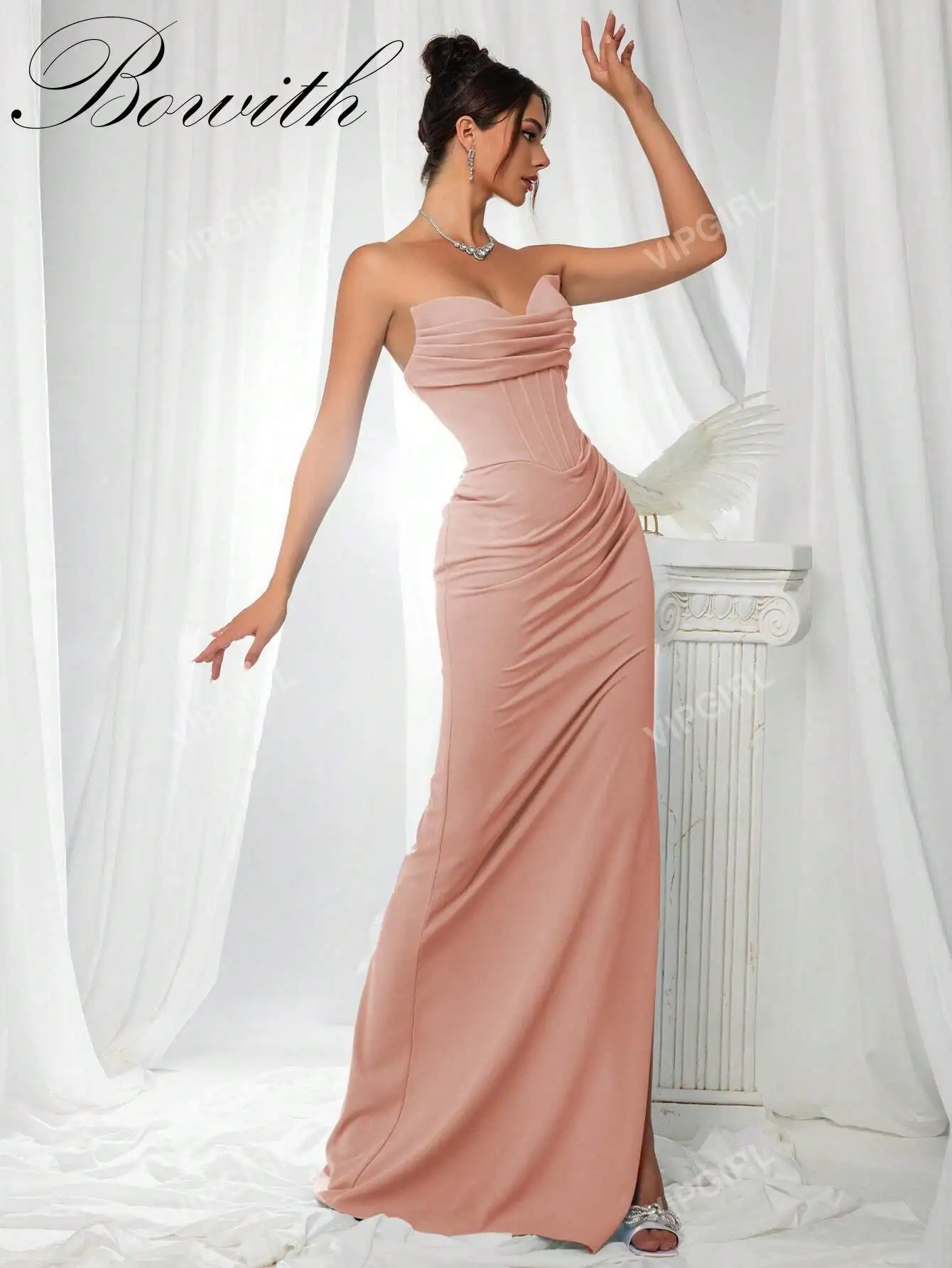 

Bowith Customized Evening Luxury Green Dress Ladies Prom Elegant Wedding Party Quinceanera Dresses