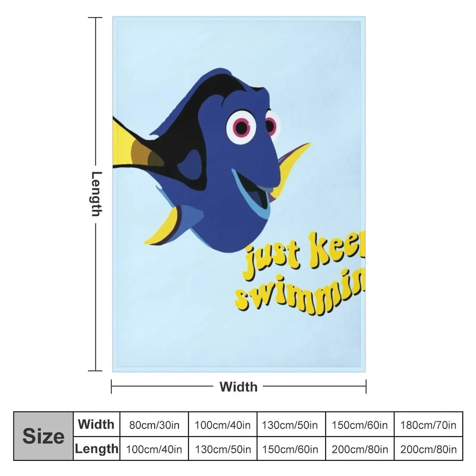 Dory Just Keep Swimming Throw Blanket Soft Beds Blankets Sofas Of Decoration Blankets