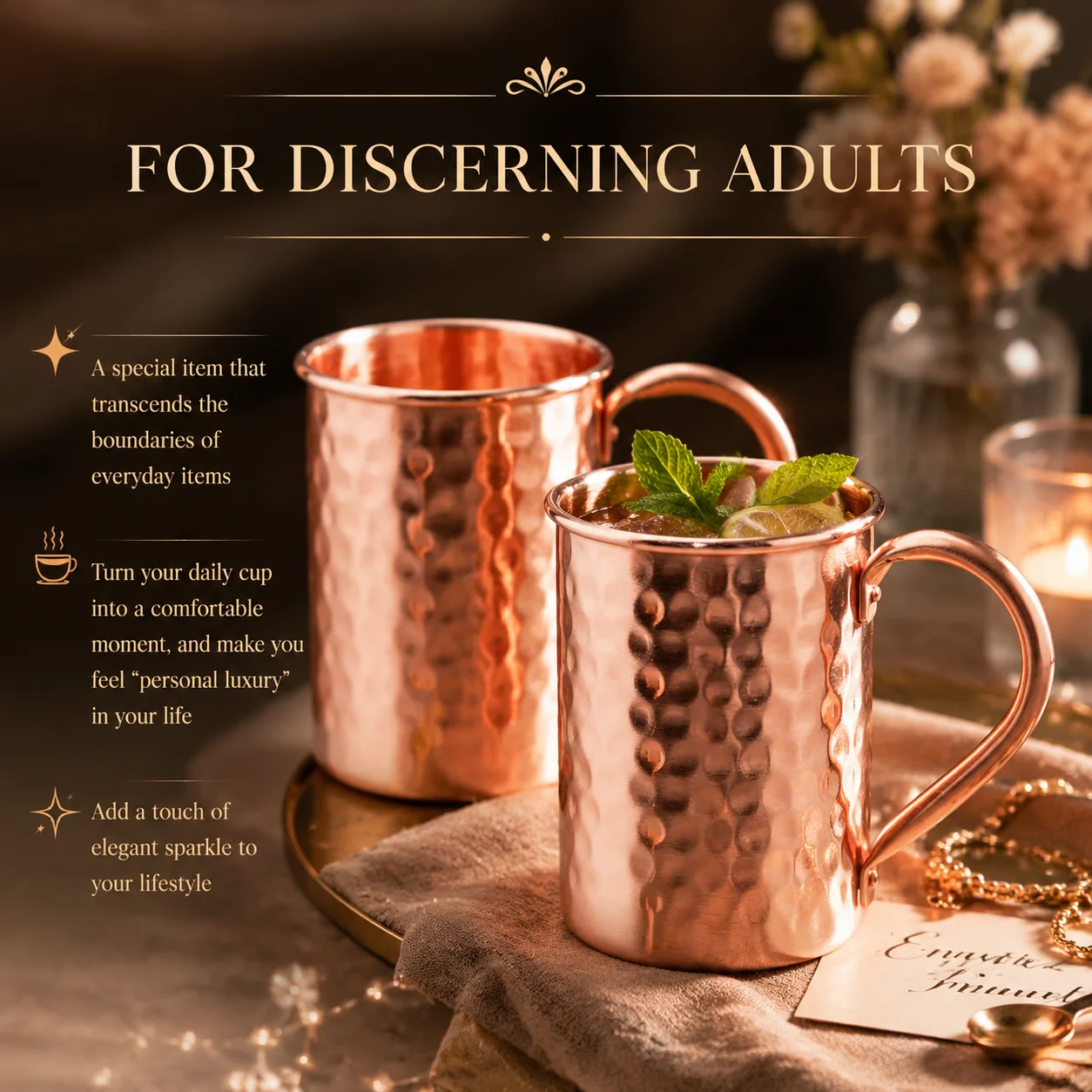 400ml Vintage Copper Cup Hand Hammered Finish Authentic and Strong Riveited Handle Breakfast Milk Coffee Mug Handcrafted Tea