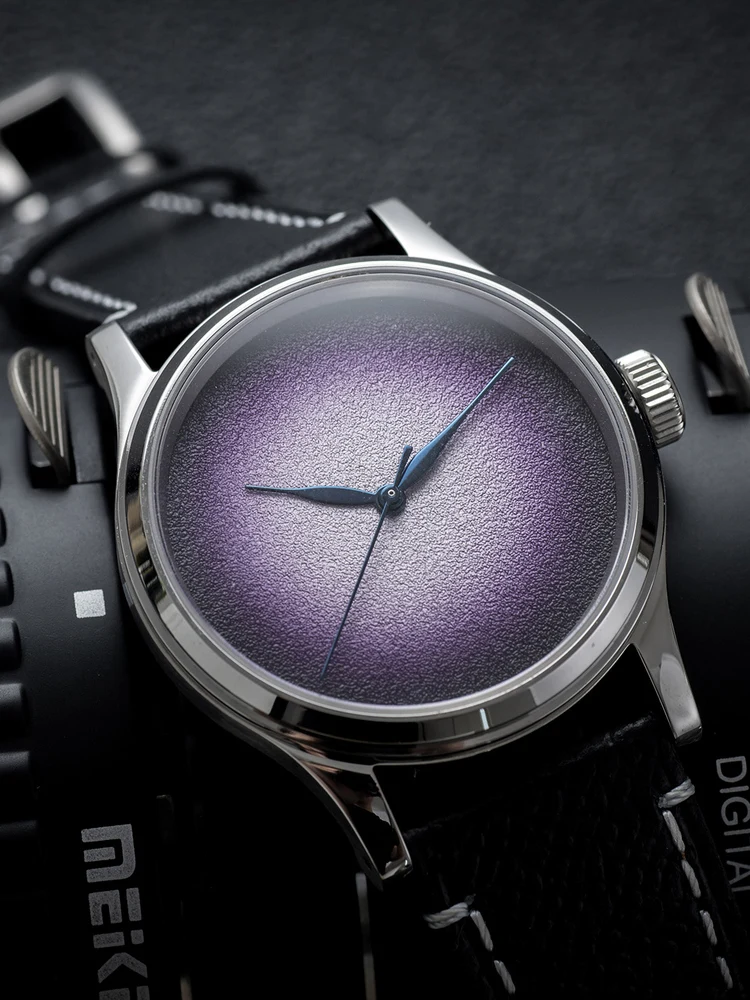 MysteriousCold 38mm Genuine Men's Mechanical Watch 2824 Movement Sapphire 100M Waterproof Leather Business Watches reloj hombre
