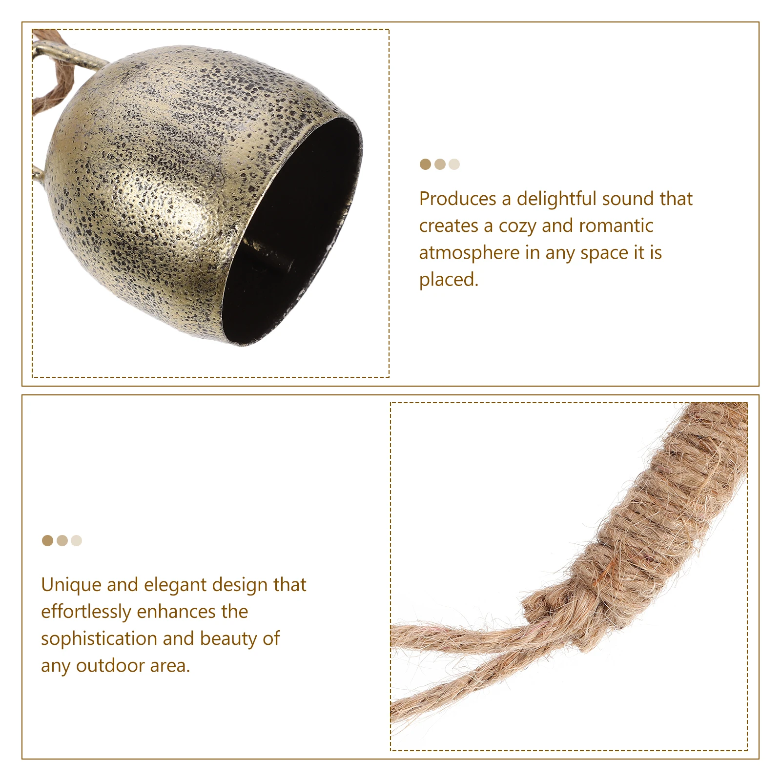 

Vintage Metal Cowbell Rustic Farm Decoration Durable Outdoor Hanging Bell Noise Maker For Wedding Festival Garden Yard Craft