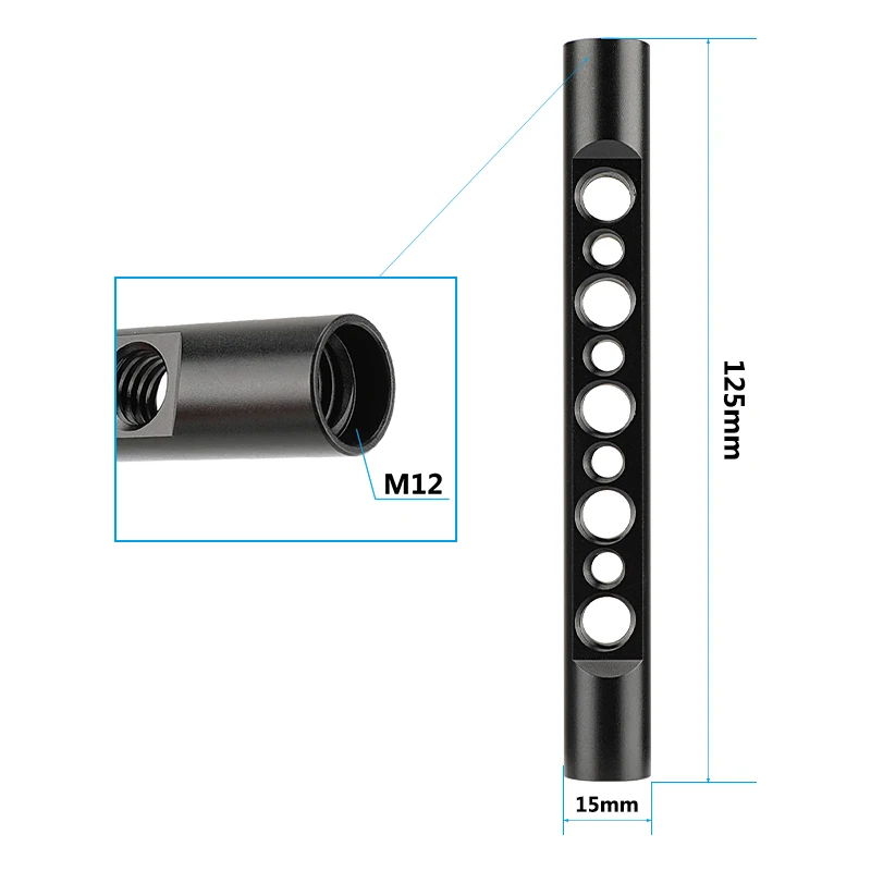 HDRIG 15mm 145mm / 125mm Cheese Rod with 1/4\