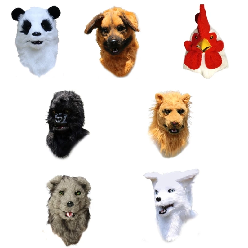 

Full Head Animal Mask, Panda Mask Rooster Mask Halloween Costume