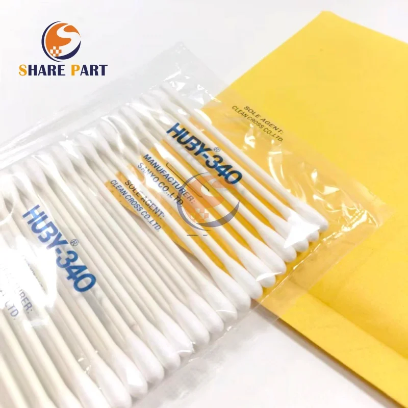 Original Japan Huby 340 CA-002 Cotton Cleanig Swabs (50 Bags 1250 Pcs) Cleaning Swab Printer Accessories