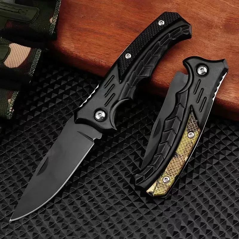 High hardness outdoor folding knife wilderness portable tactical straight knife carry multifunctional folding knife
