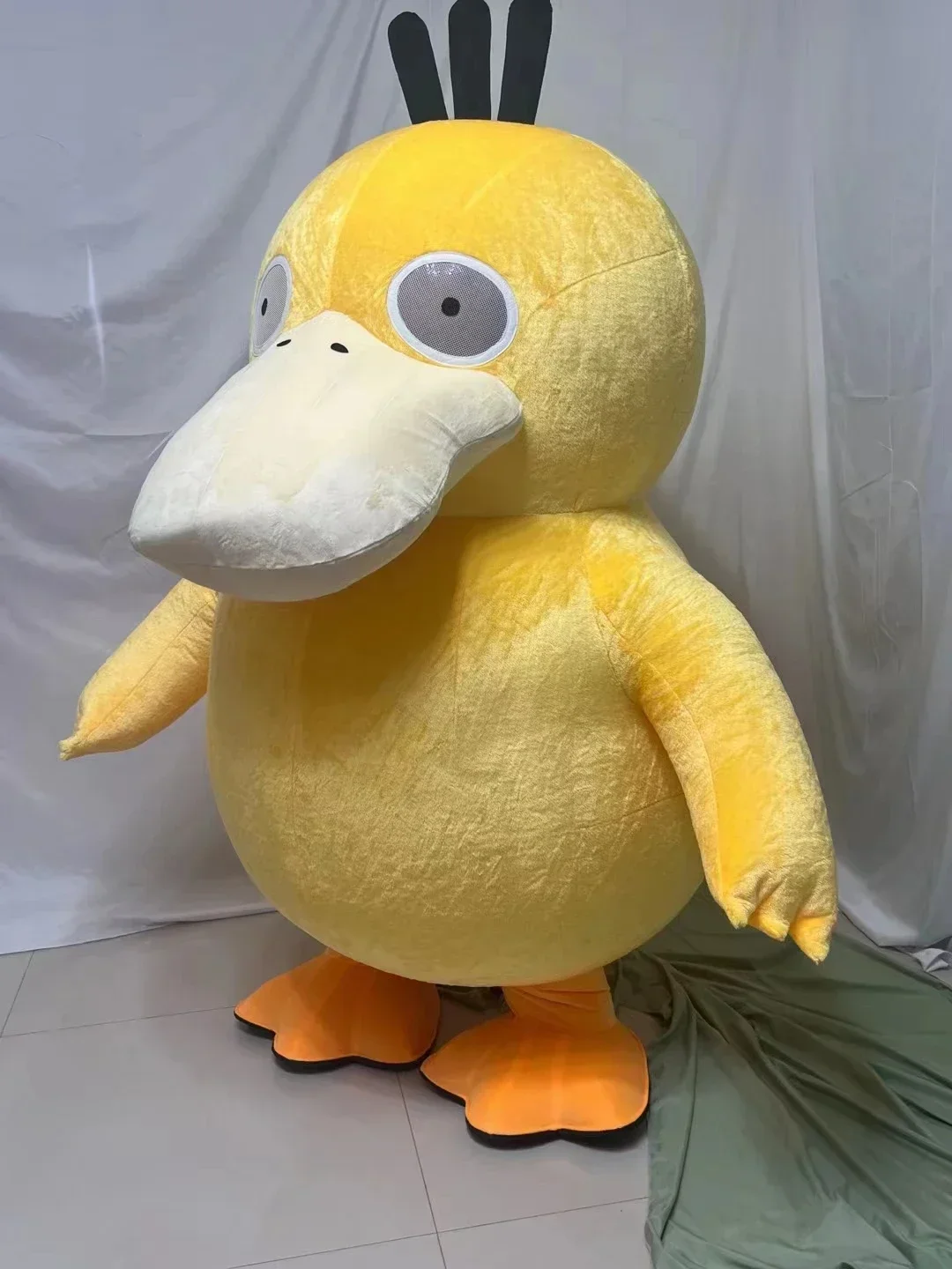 نفخ بطة صفراء التميمة لطيف شخصية الكبار لطيف جديد بطة زي التميمة ملابس تنكرية للهالوين زي بدون بطارية