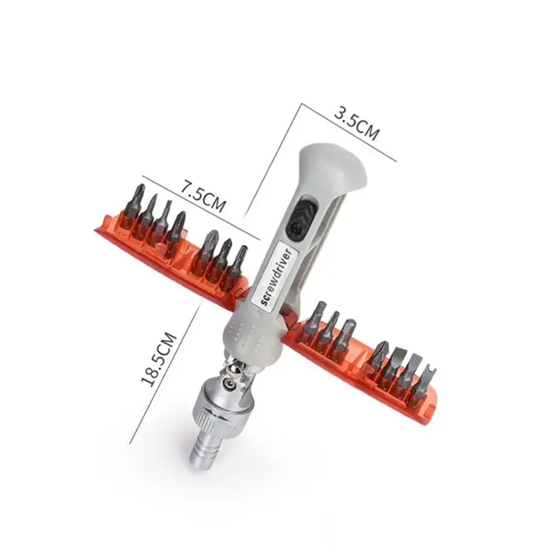 A45I Multi Angle Bidirectional Ratchet Screwdriver Set 15 in 1 Torx Magnetic Screw Driver Bit Screwdrivers A