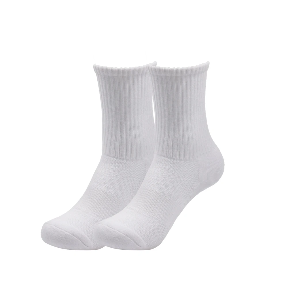 S/M/L 1 Pair Thickened Towel Bottom Socks Mid-length Socks Stockings Sports Socks Breathable Tennis Socks Running Socks