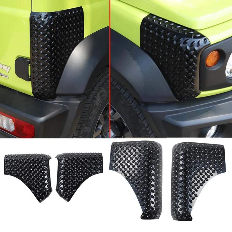 For Suzuki Jimny JB64 JB74 2019-2023 Car Front Rear Fender Tailgate Angle Wrap Decoration Guard Cover Auto Exterior Accessories