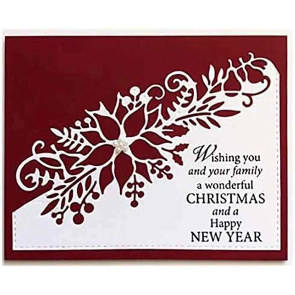 

NewcuttingDies2024new arrivals Flower Corner Christmas Dies Metal Cut Dies for DiY scrapbookingperforadorapara papel Handicrafts